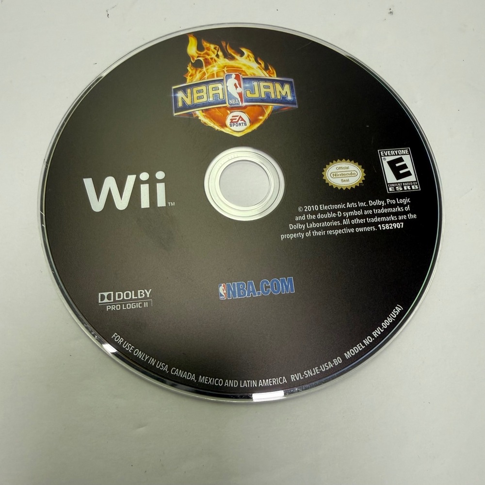 EA Sports NBA Jam Nintendo Wii Disc Only Black Arcade Basketball Game